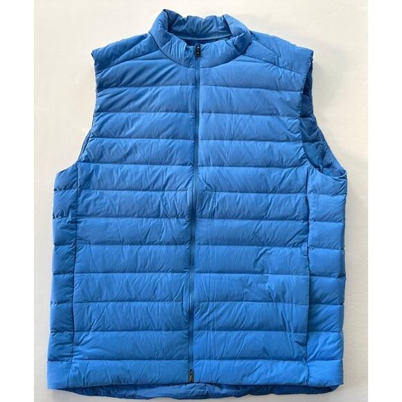 Lululemon Navigation Stretch Down Vest Blue Nile Size XL 700 Goose Fill Ski Cold - Picture 2 of 8